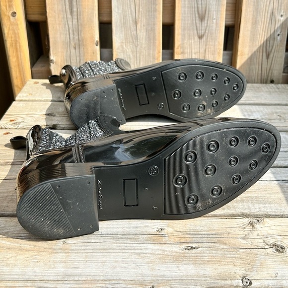 Lemon jelly Chelsea rain boots, with sparkles Metallic Black size 39/8-8.5 - Picture 7 of 9